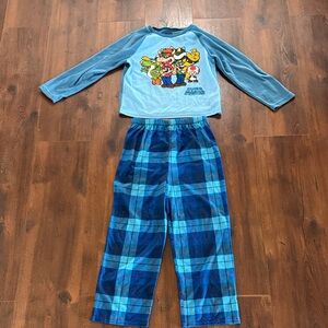 Nintendo Super Mario Blue Pajama Set Boys Size 10 Like New